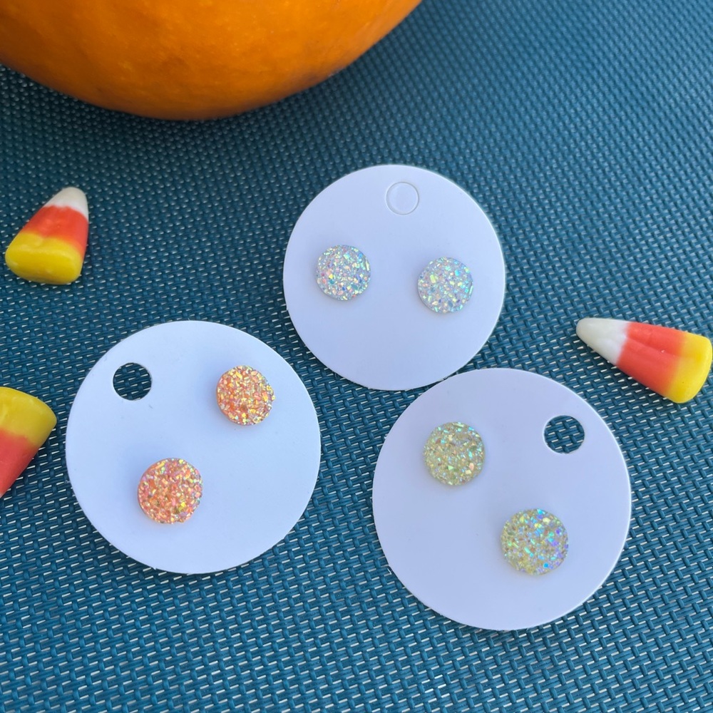 Sweet Candy Corn Earring Trio- set 2